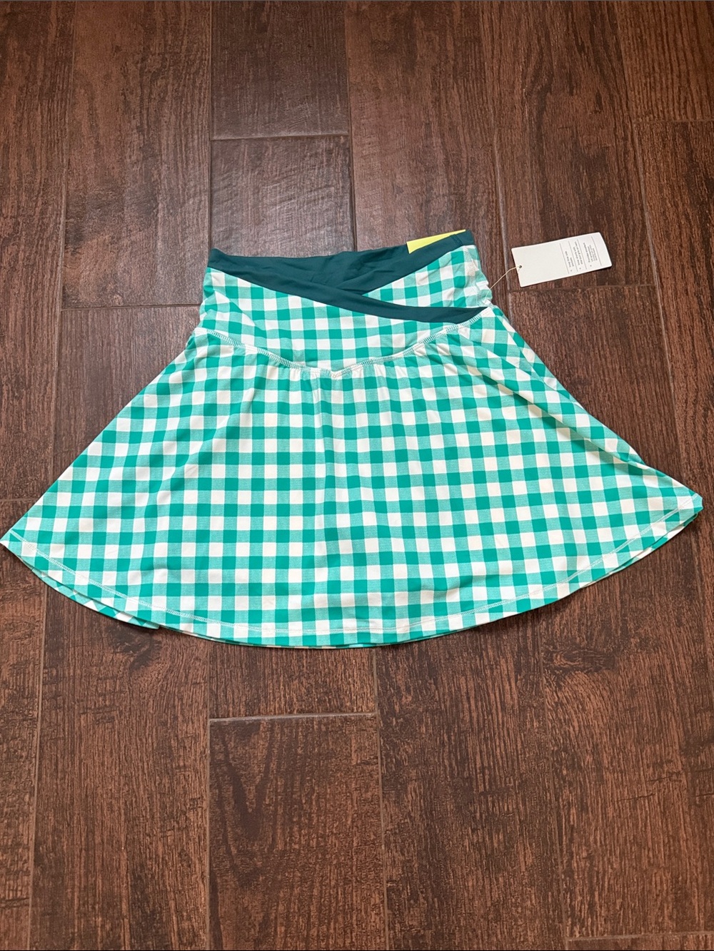 Green Gingham Skort